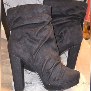 Ladies suede dressy boots size 8